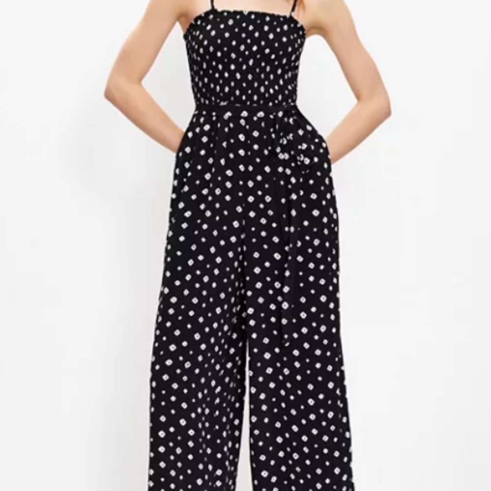 Diamond Smocked Strappy Jumpsuit- Brand New with Tag